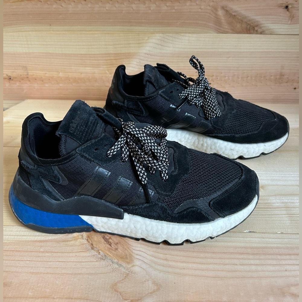 Adidas Nite Jogger Men’s Black/Lush Blue Size 7.5
